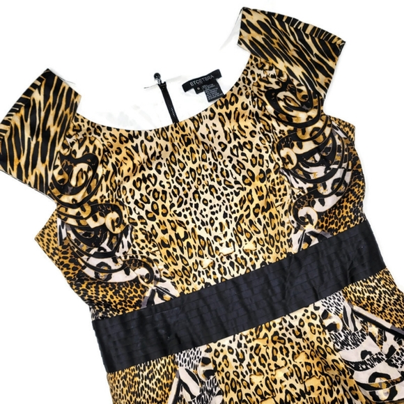 Etcetera leopard cheetah animal print dress size 8. - Picture 3 of 4